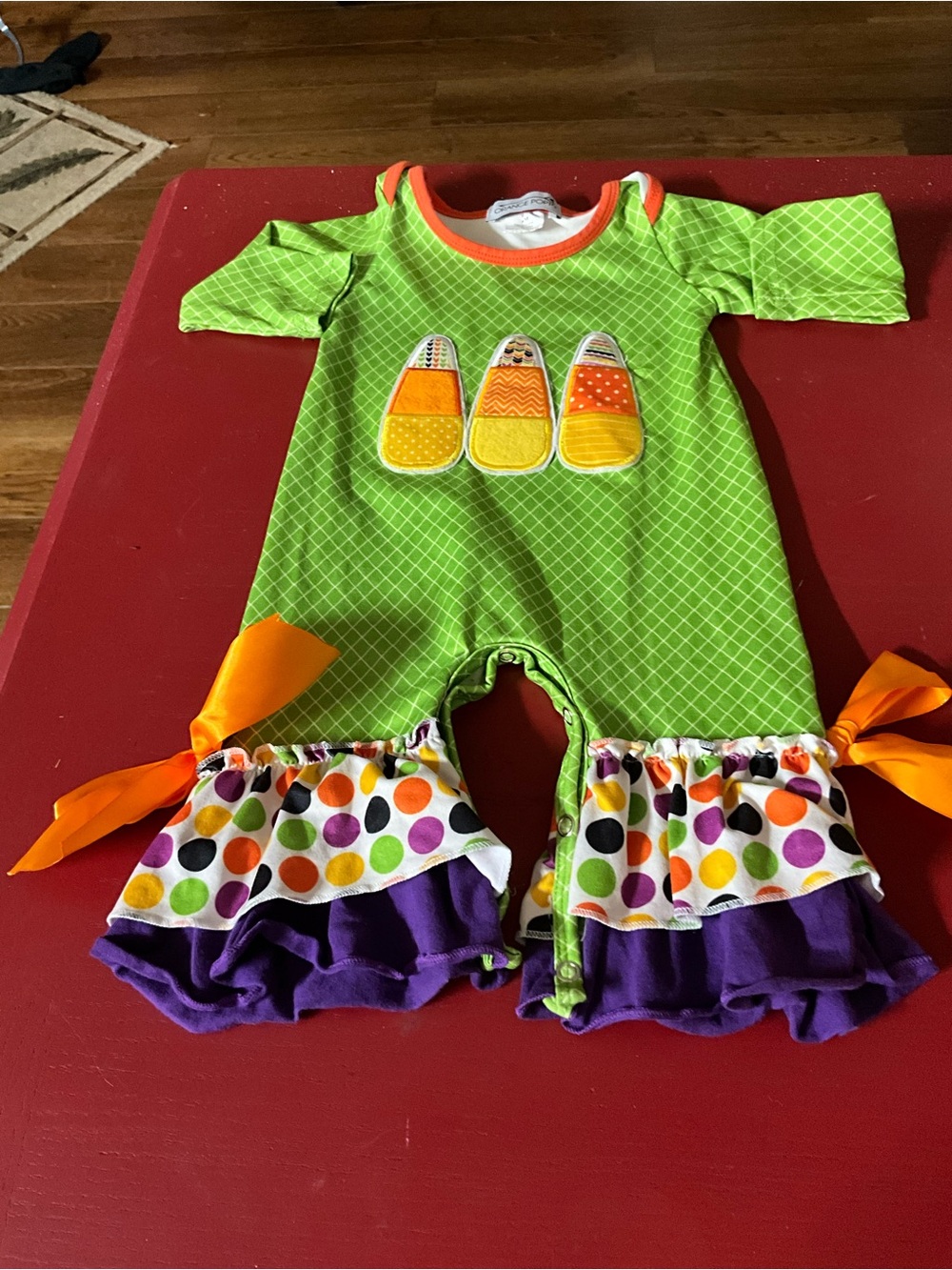 Orange Poppy size 6 month Halloween outfit
